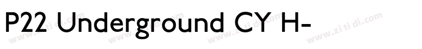 P22 Underground CY H字体转换